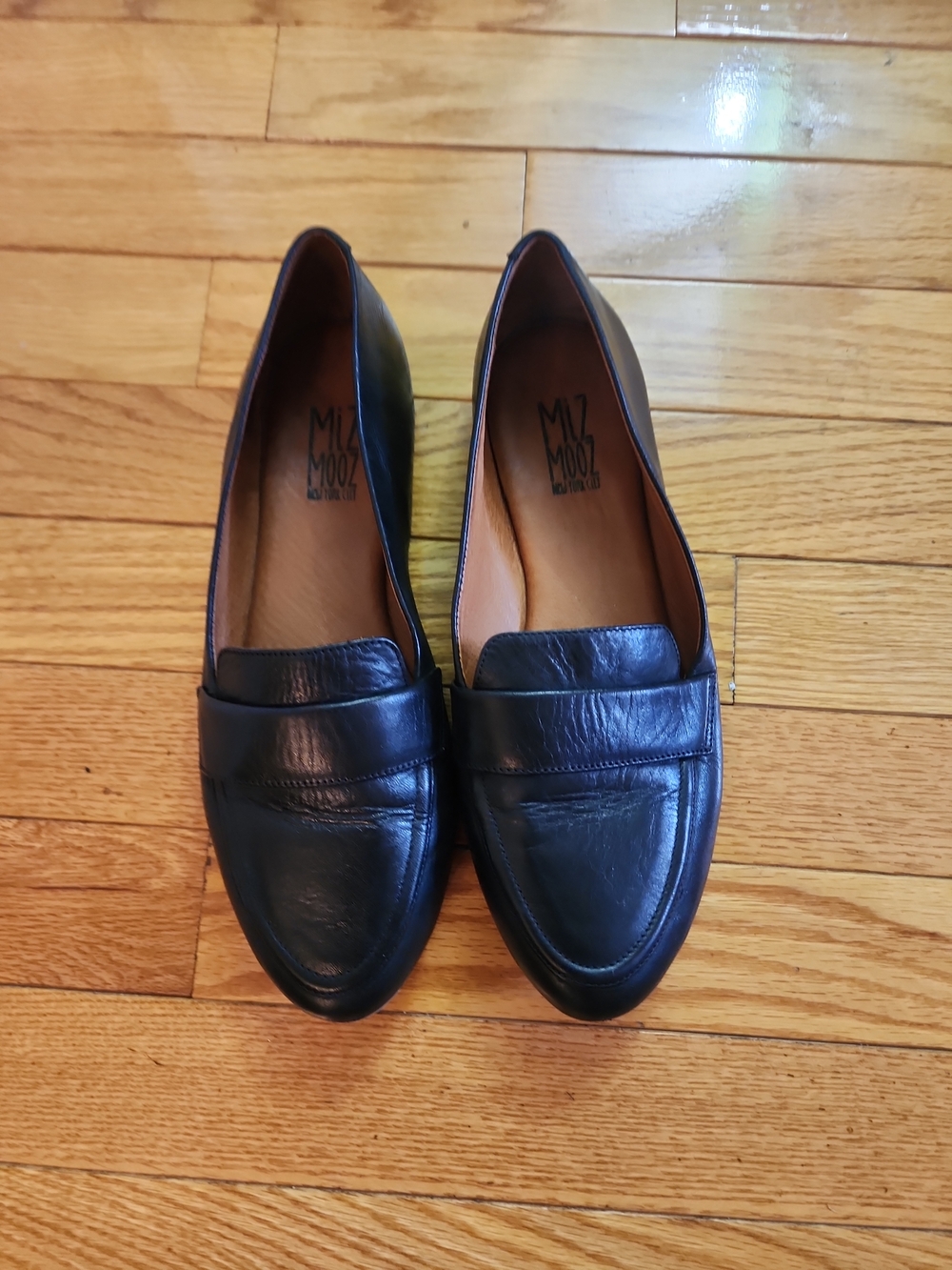 Miz Mooz Ken Black Leather Loafers - Classic Women's Slip-Ons